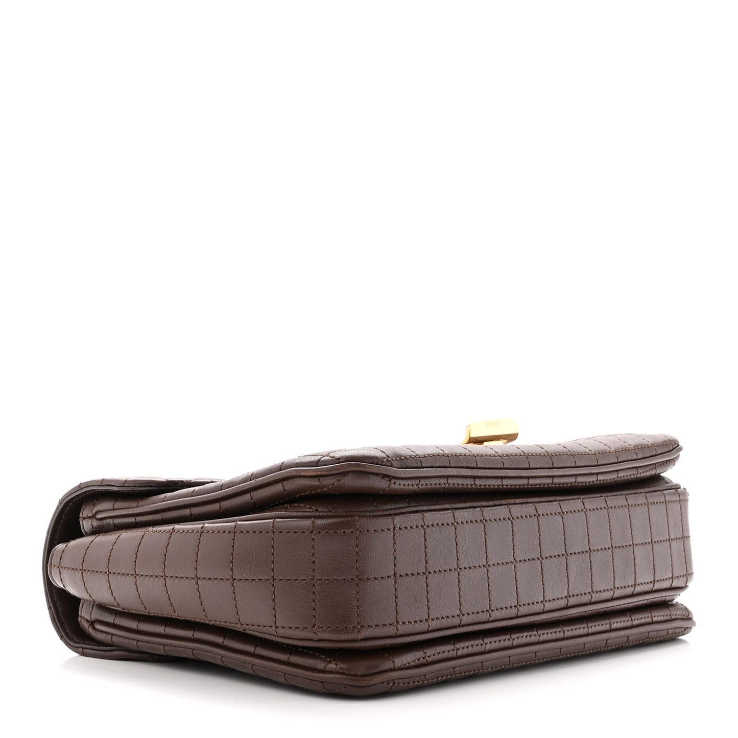 Calfskin Quilted Medium C Bag Camel