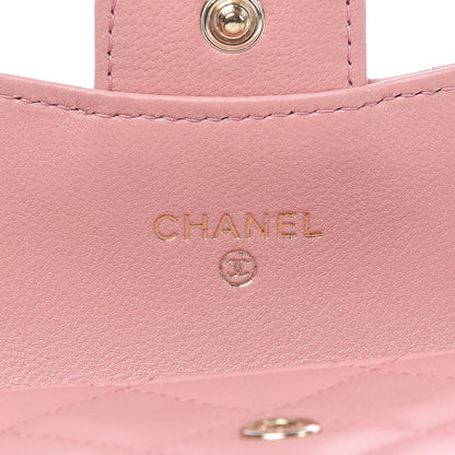 Chanel Lambskin Quilted Flap Card Holder Pink 6 of 15