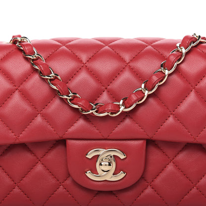 Chanel Lambskin Quilted Mini Rectangular Flap Red 10 of 10