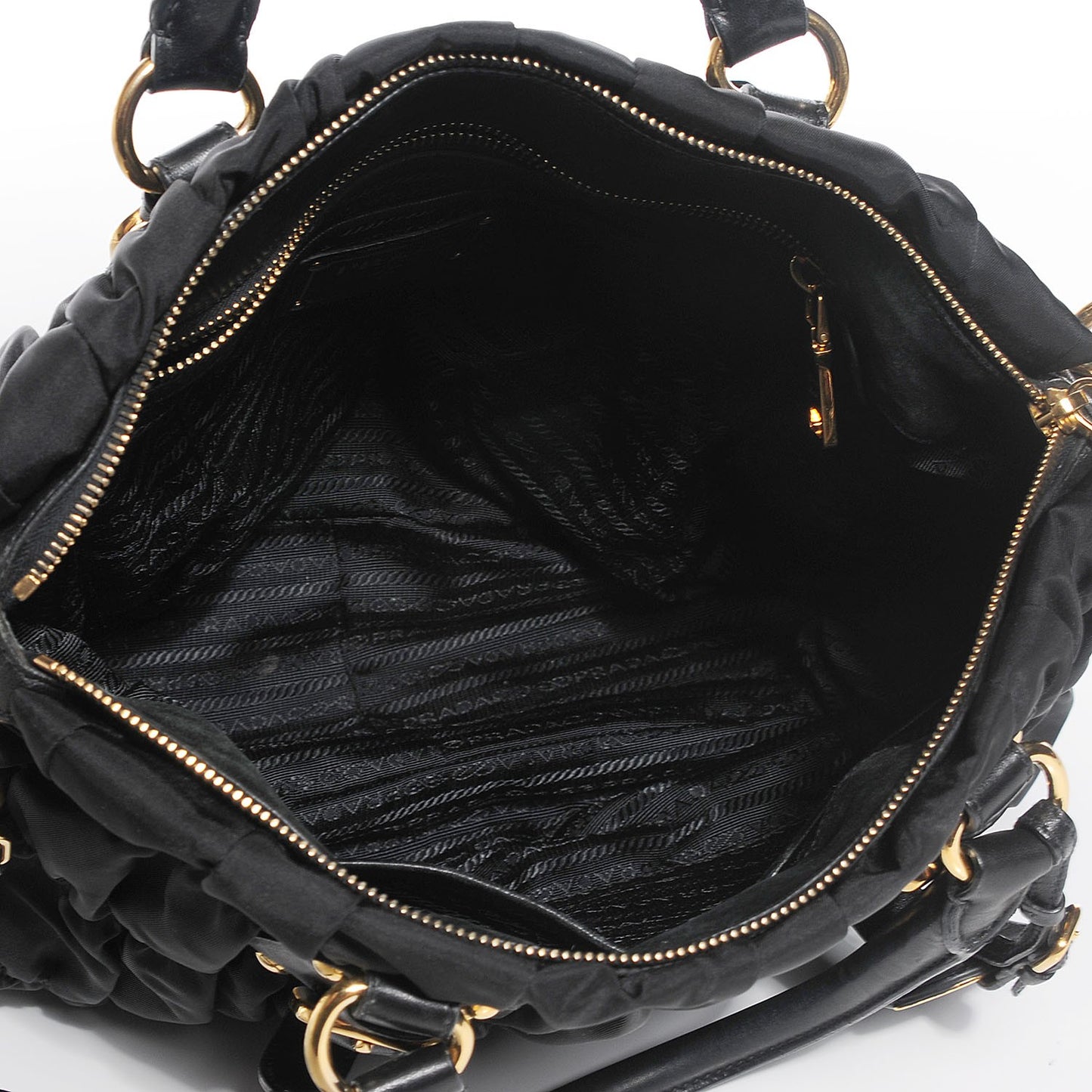 Tessuto Nylon Gaufre Tote Nero Black