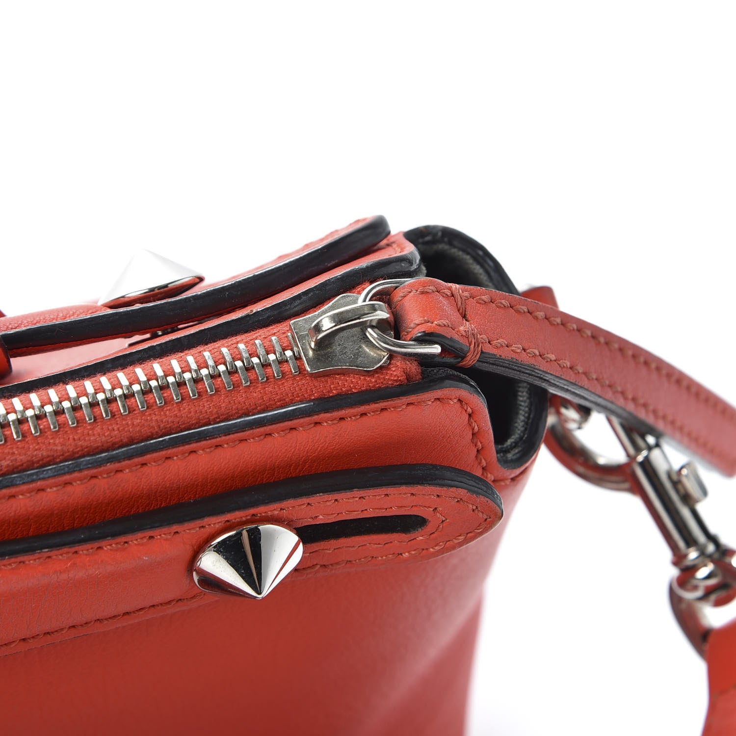 Fendi Vitello Dolce Mini By The Way Boston Bag Papavero 10 of 11