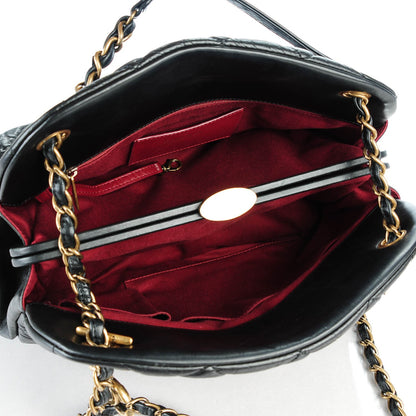 Chanel Aged Calfskin Quilted Large Mademoiselle Bowling Bag Black 5 of 8