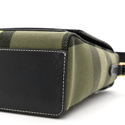 Burberry Calfskin Tartan Note Crossbody Bag Military Green 9 of 9