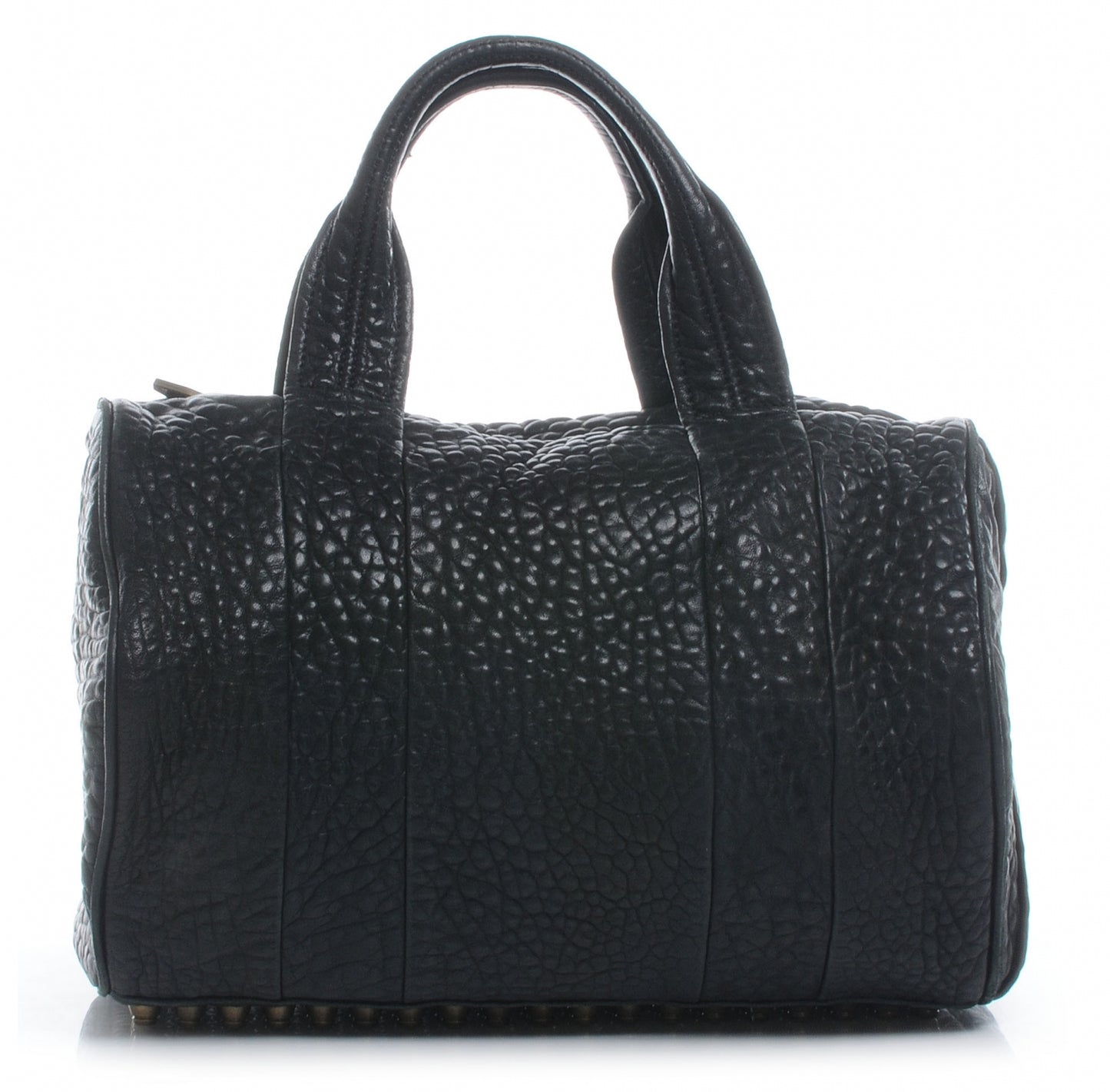 Leather Rocco w Antique Brass Hardware Black