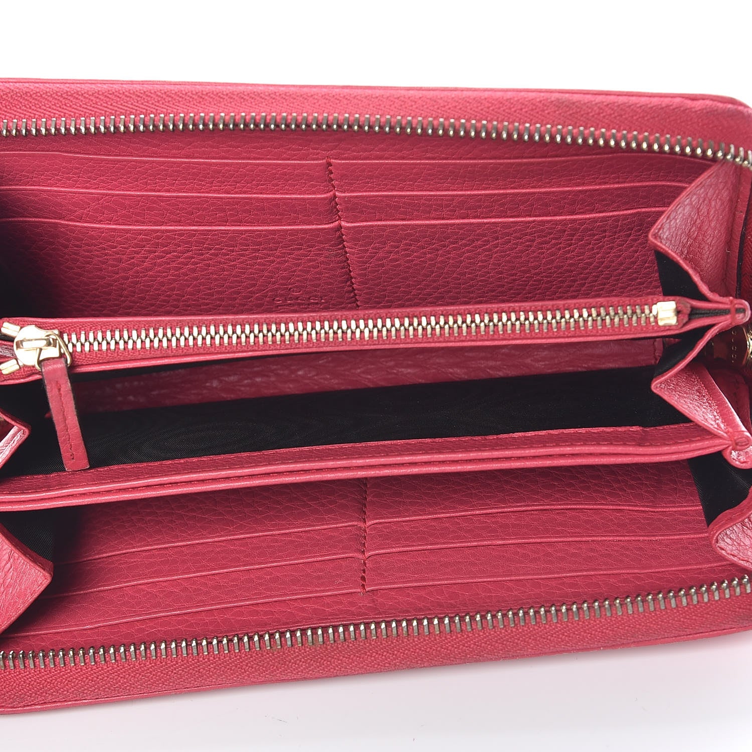 Gucci Pebbled Calfskin Soho Zip Around Wallet Pink 5 of 14