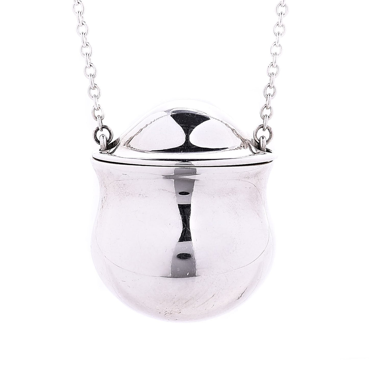 Sterling Silver Elsa Peretti Bottle Inro Pendant Necklace