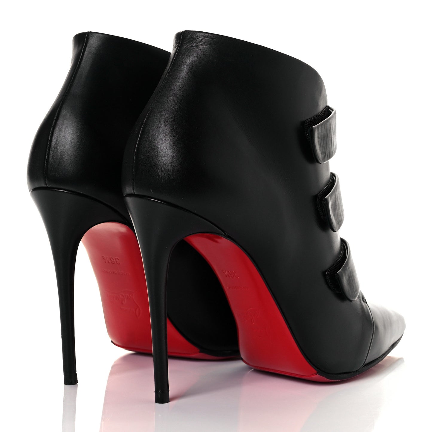 Calfskin Triniboot 100 Booties 36.5 Black