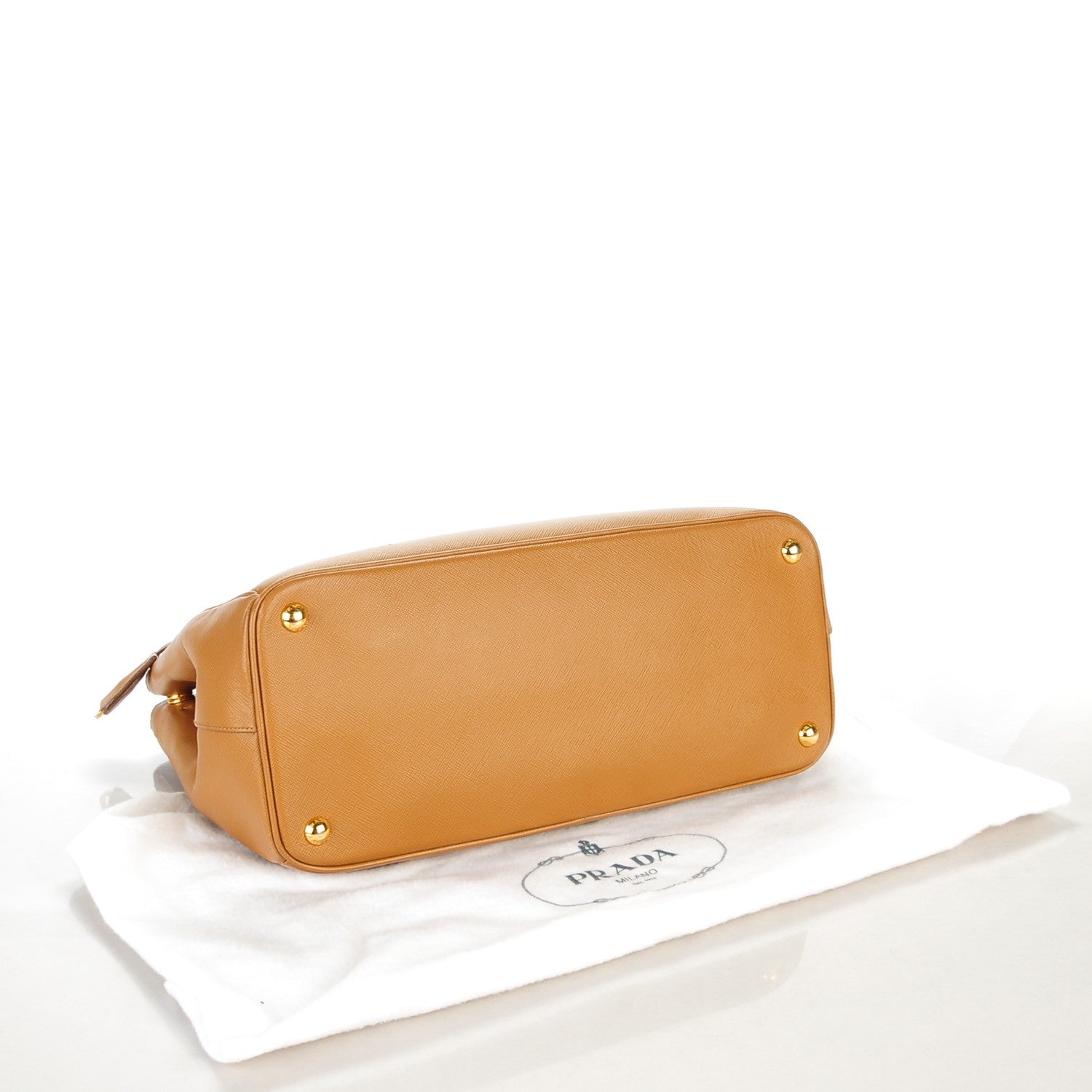 Prada Saffiano Medium Galleria Double Zip Tote Caramel 4 of 7