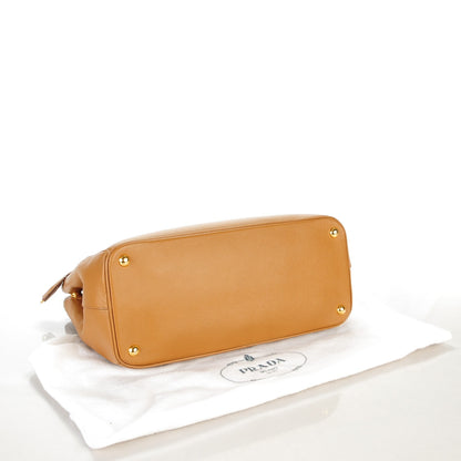 Prada Saffiano Medium Galleria Double Zip Tote Caramel 4 of 7