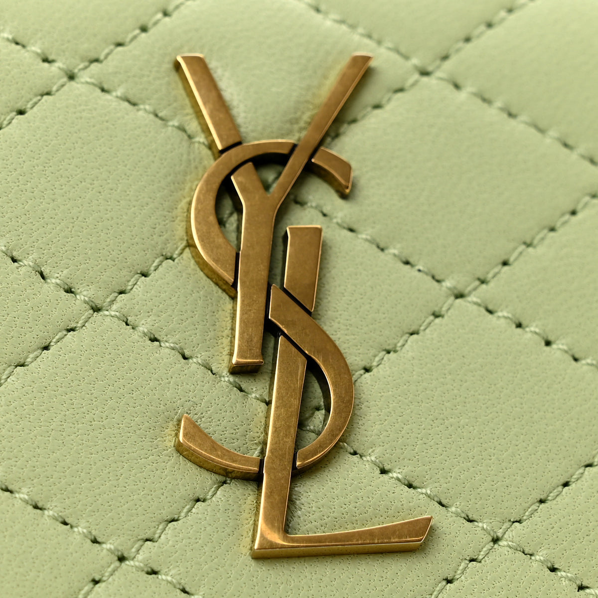 Saint Laurent Lambskin Quilted Gaby Vanity Bag Misty Jade 12 of 12