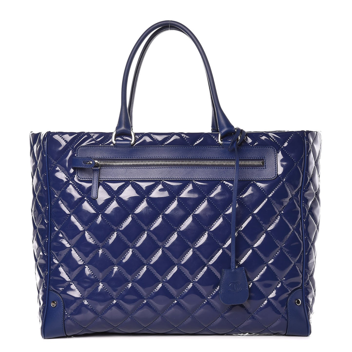 Vinyl Calfskin Viaggio Travel Bag Blue