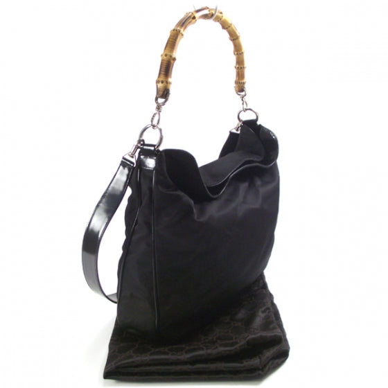 Nylon Bamboo Top Handle Tote