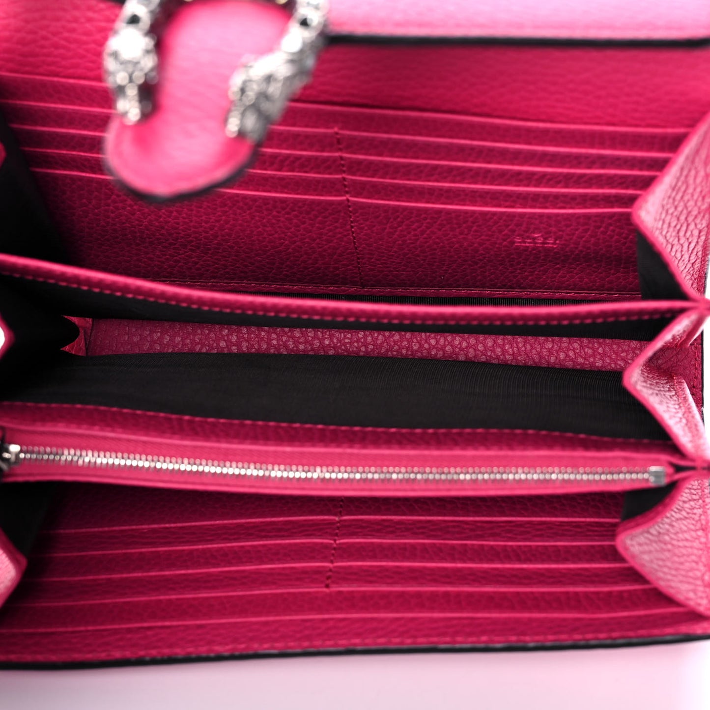 Dollar Calfskin Crystal Mini Dionysus Chain Wallet Box Pink