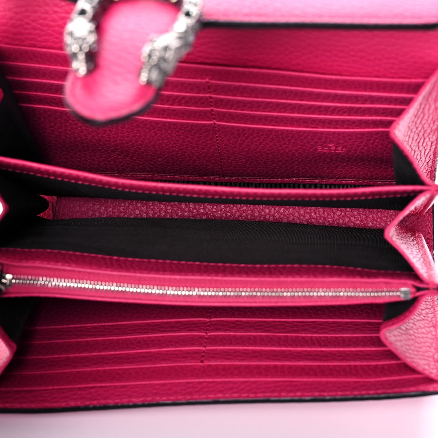 Gucci Dollar Calfskin Crystal Mini Dionysus Chain Wallet Box Pink 7 of 12