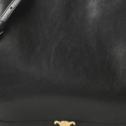 Celine Shiny Lambskin Soft Triomphe Besace Bag Black 7 of 9