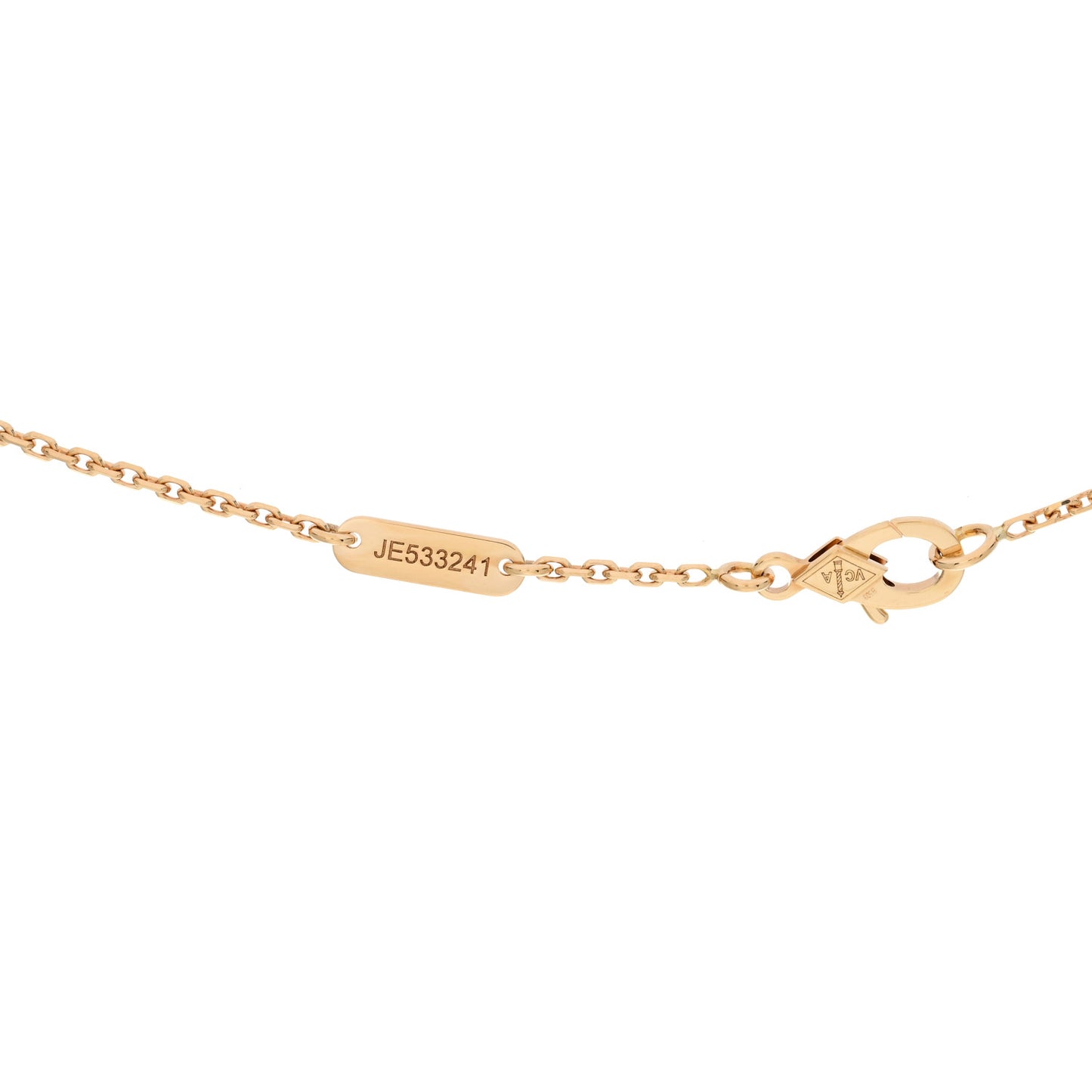 18K Yellow Gold Mother of Pearl Vintage Alhambra Pendant Necklace
