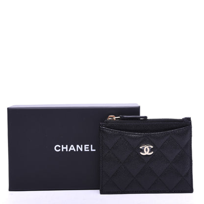 Chanel Caviar Quilted CC Zip Card Holder Black 8 of 8
