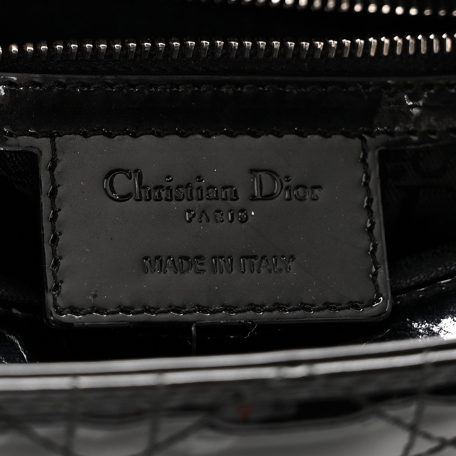 Christian Dior Patent Cannage Medium Lady Dior Black 1794665