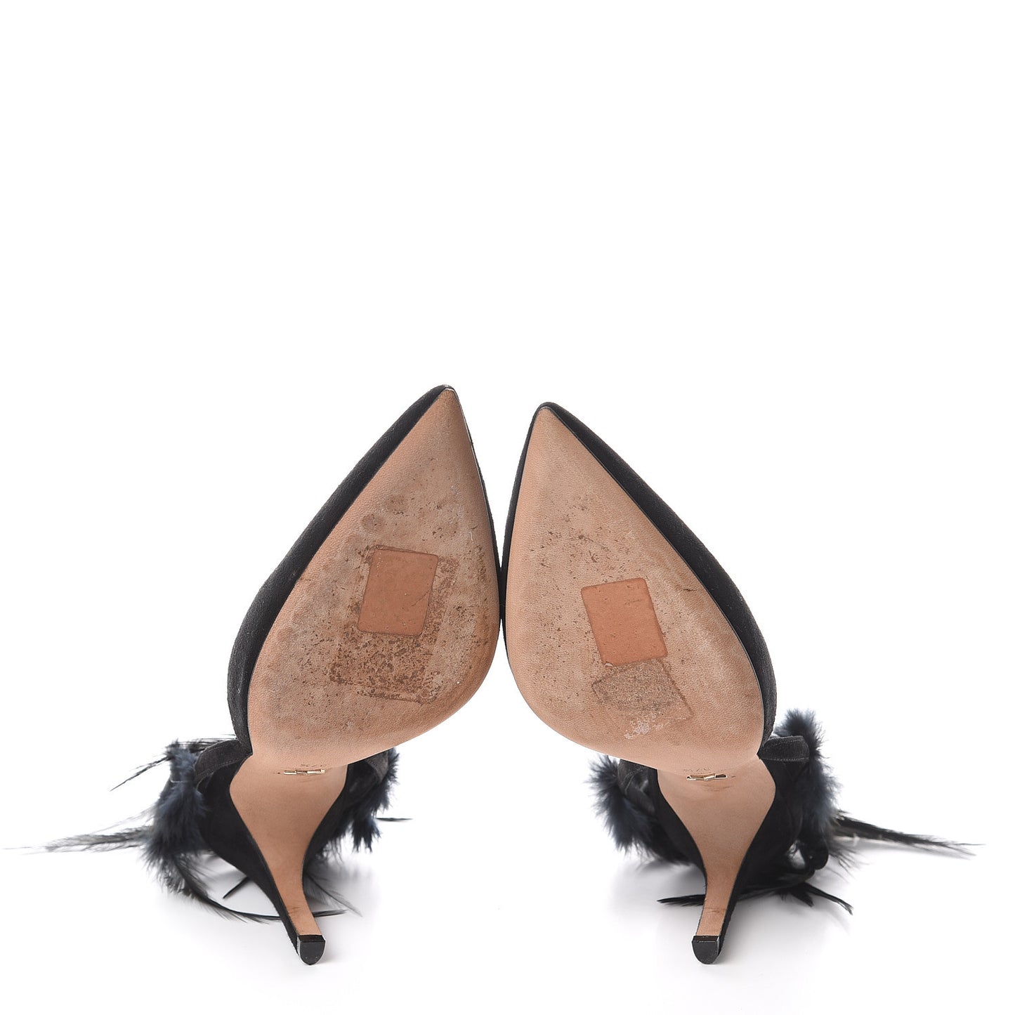 Suede Feather Dior Ethnie Pumps 37.5 Black