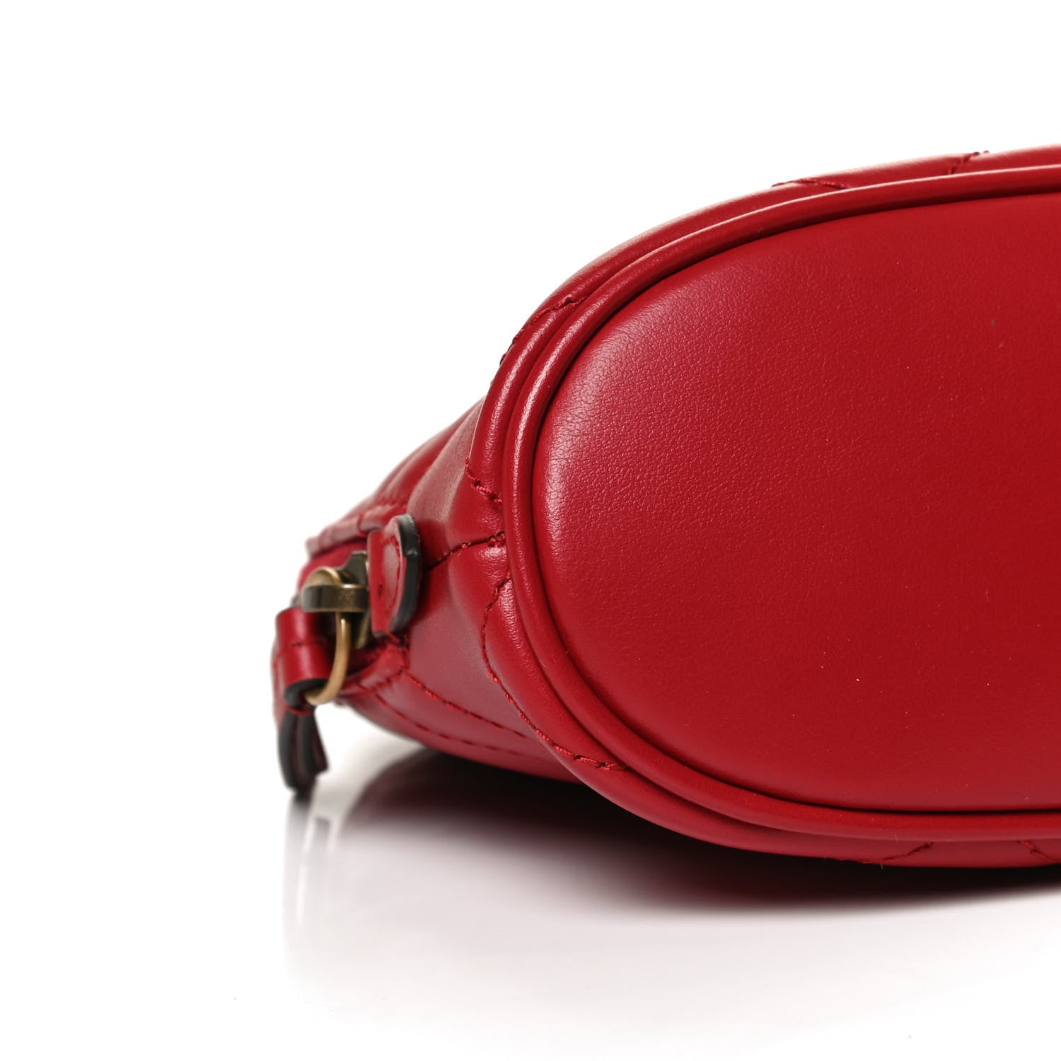 Gucci Calfskin Matelasse Large GG Marmont Pouch Cosmetic Case Hibiscus Red 8 of 10