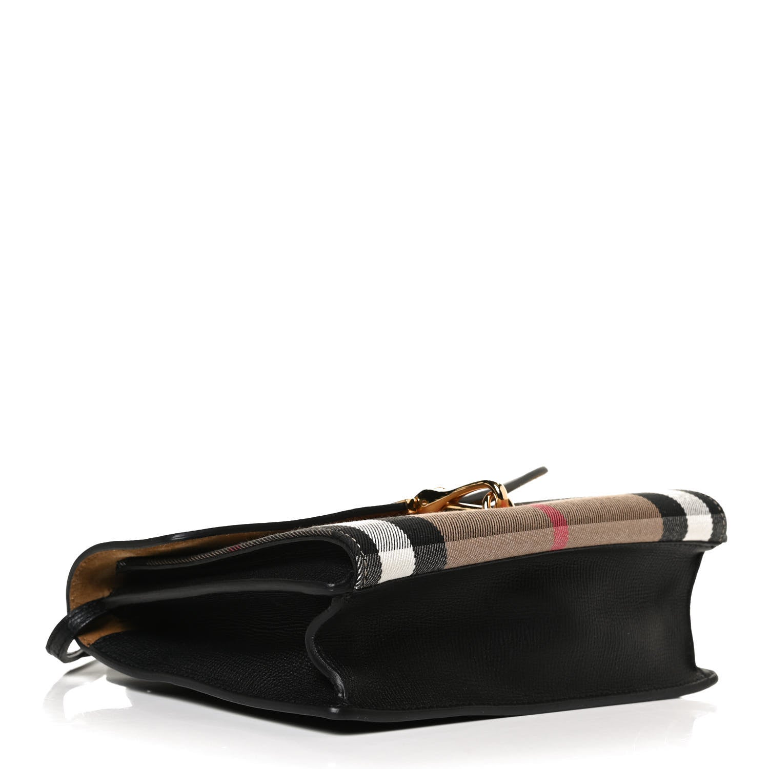 Burberry Derby Calfskin House Check Small Macken Crossbody Bag Black 4 of 12