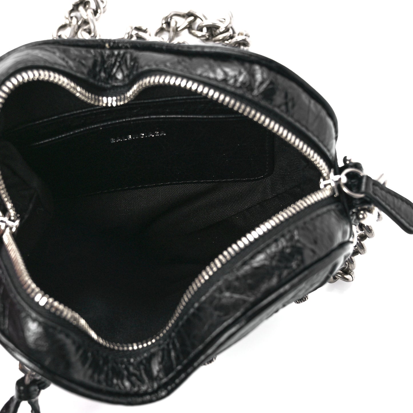 Agneau Arena Mini Le Cagole Heart Bag Black