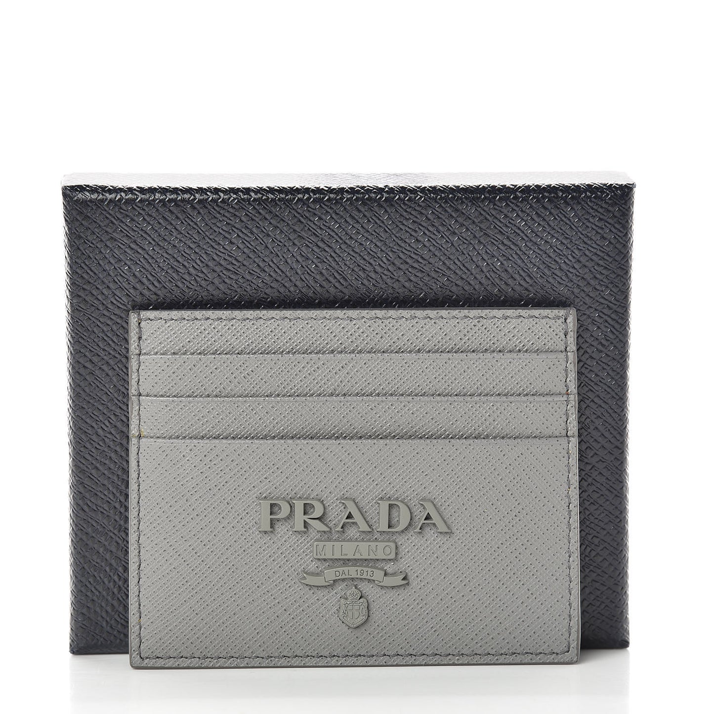 Saffiano Shine Monochrome Card Holder Marmo