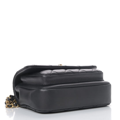 Chanel Calfskin Quilted Top Handle Flap Black 3 of 4