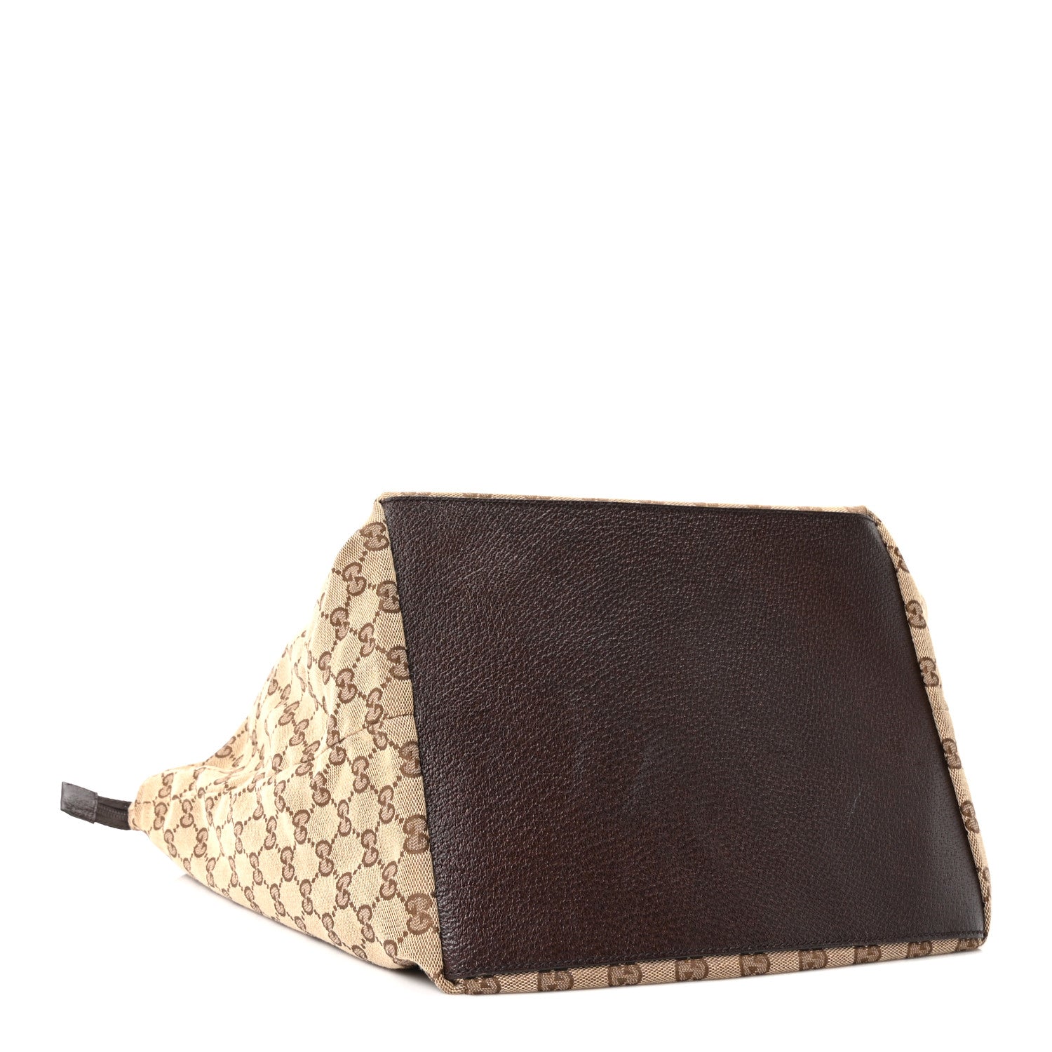 Gucci Monogram Large Web Handle Bucket Tote Dark Brown 4 of 10