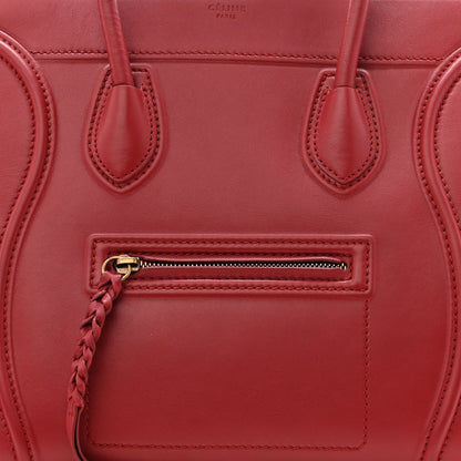 Celine Supple Calfskin Medium Phantom Luggage Red 8 of 10