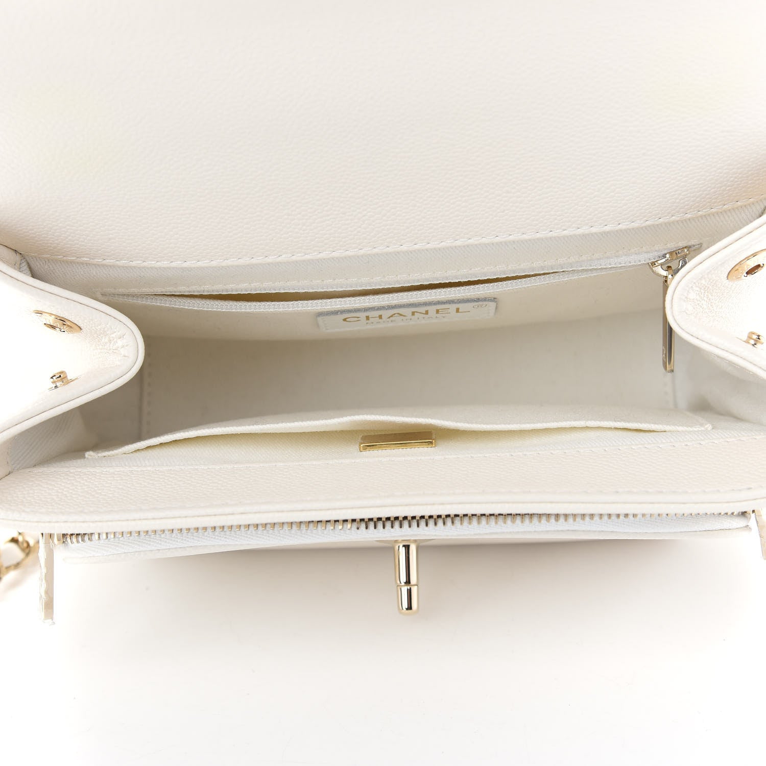 Chanel Caviar Quilted Medium Business Affinity Flap White 5 of 9