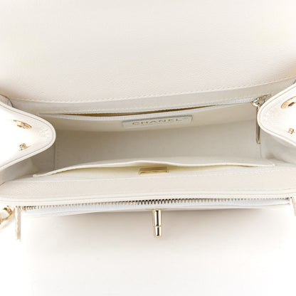 Chanel Caviar Quilted Medium Business Affinity Flap White 5 of 9