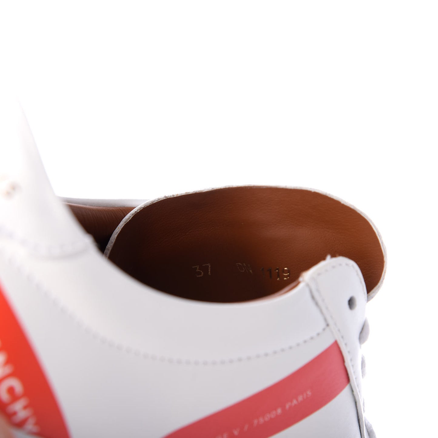 Calfskin Logo Tape Womens Urban Street Sneakers 37 White