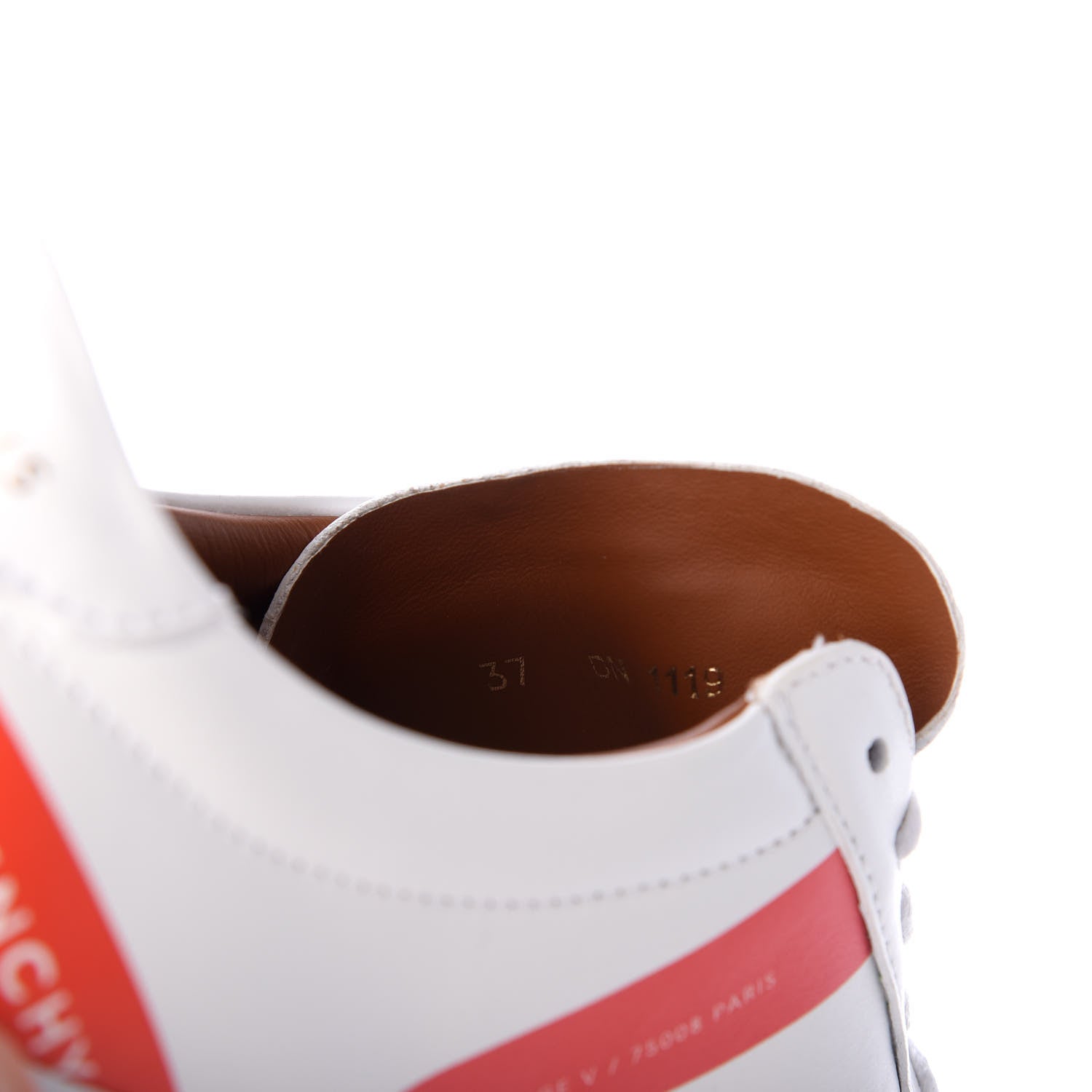 Givenchy Calfskin Logo Tape Womens Urban Street Sneakers 37 White 9 of 9