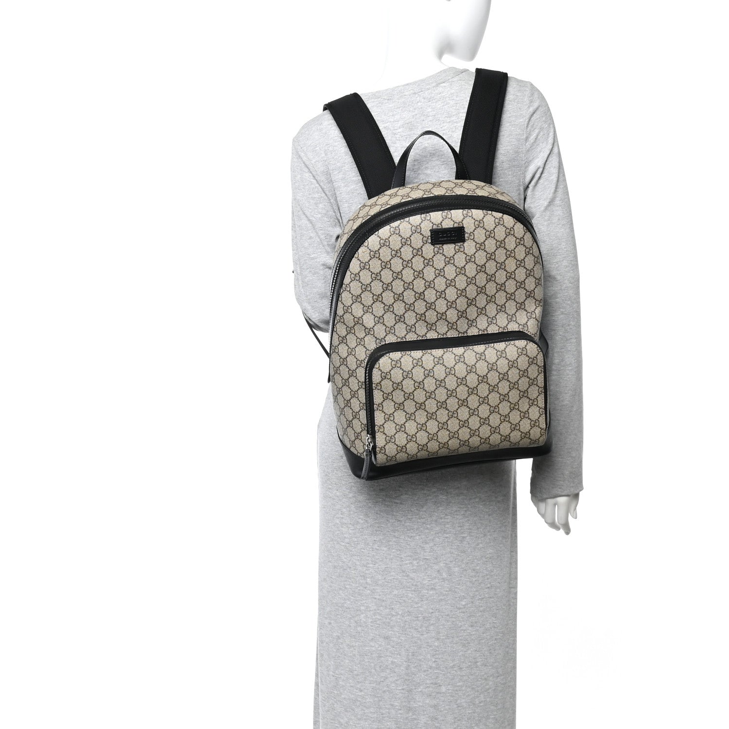 Gucci GG Supreme Monogram Medium Backpack Black 3 of 23