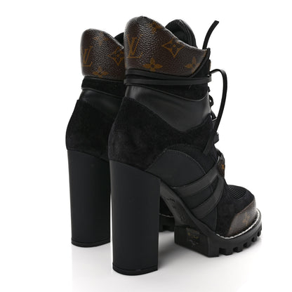 Louis Vuitton Patent Calfskin Monogram Star Trail Ankle Boots 39 Black 4 of 7