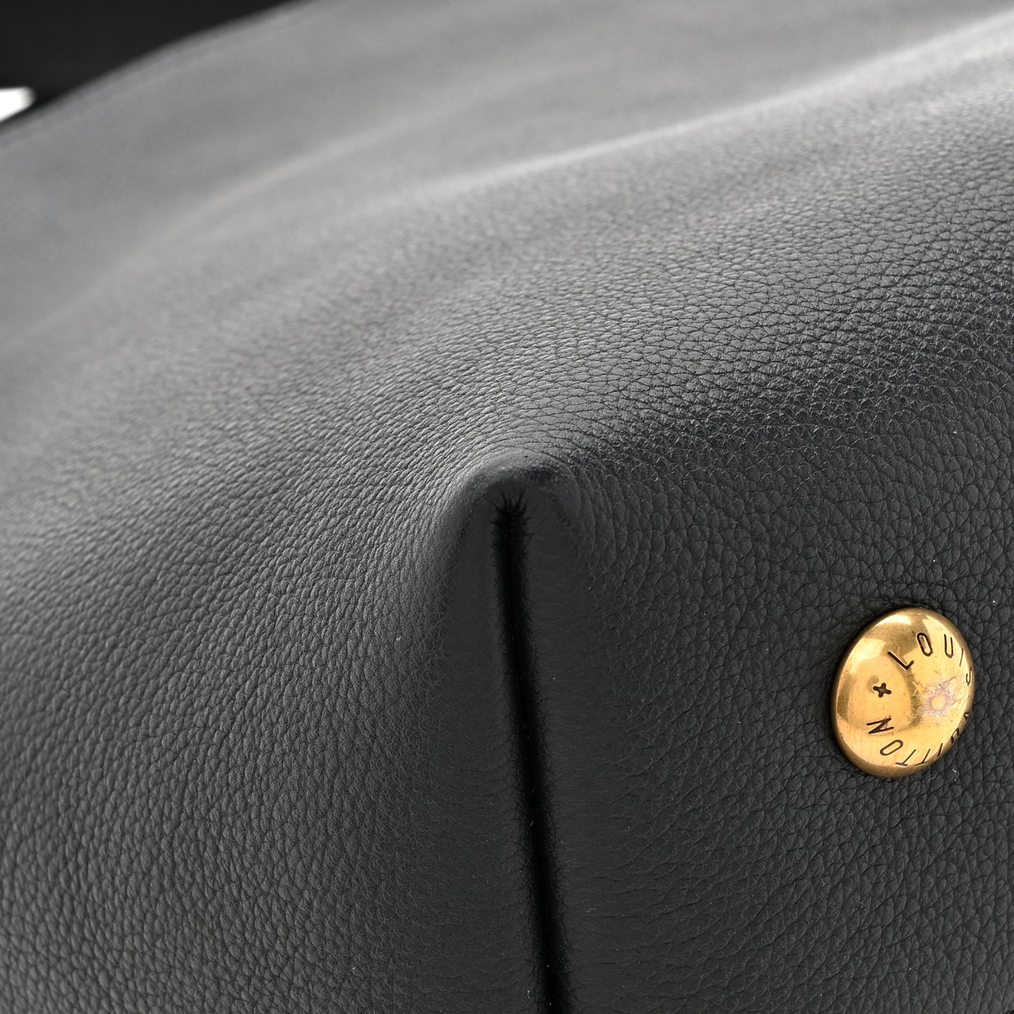 Grained Calfskin Low Key Hobo PM Black