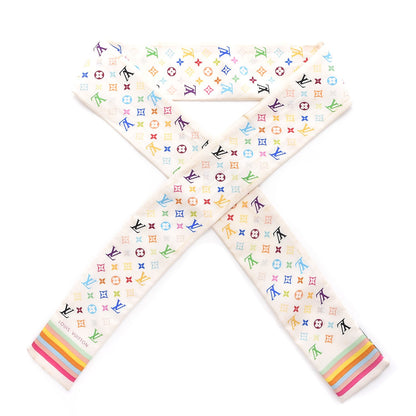 Louis Vuitton Silk Monogram Multicolor Bandeau White 1 of 6