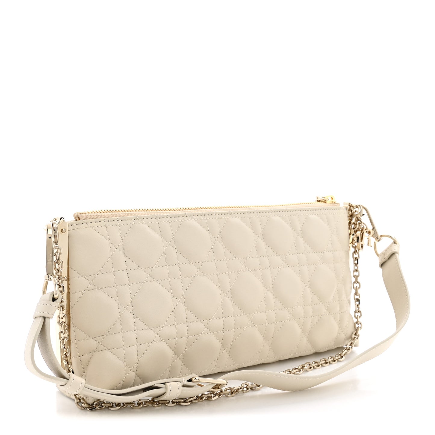 Lambskin Cannage Dior Club Bag  Dusty Ivory