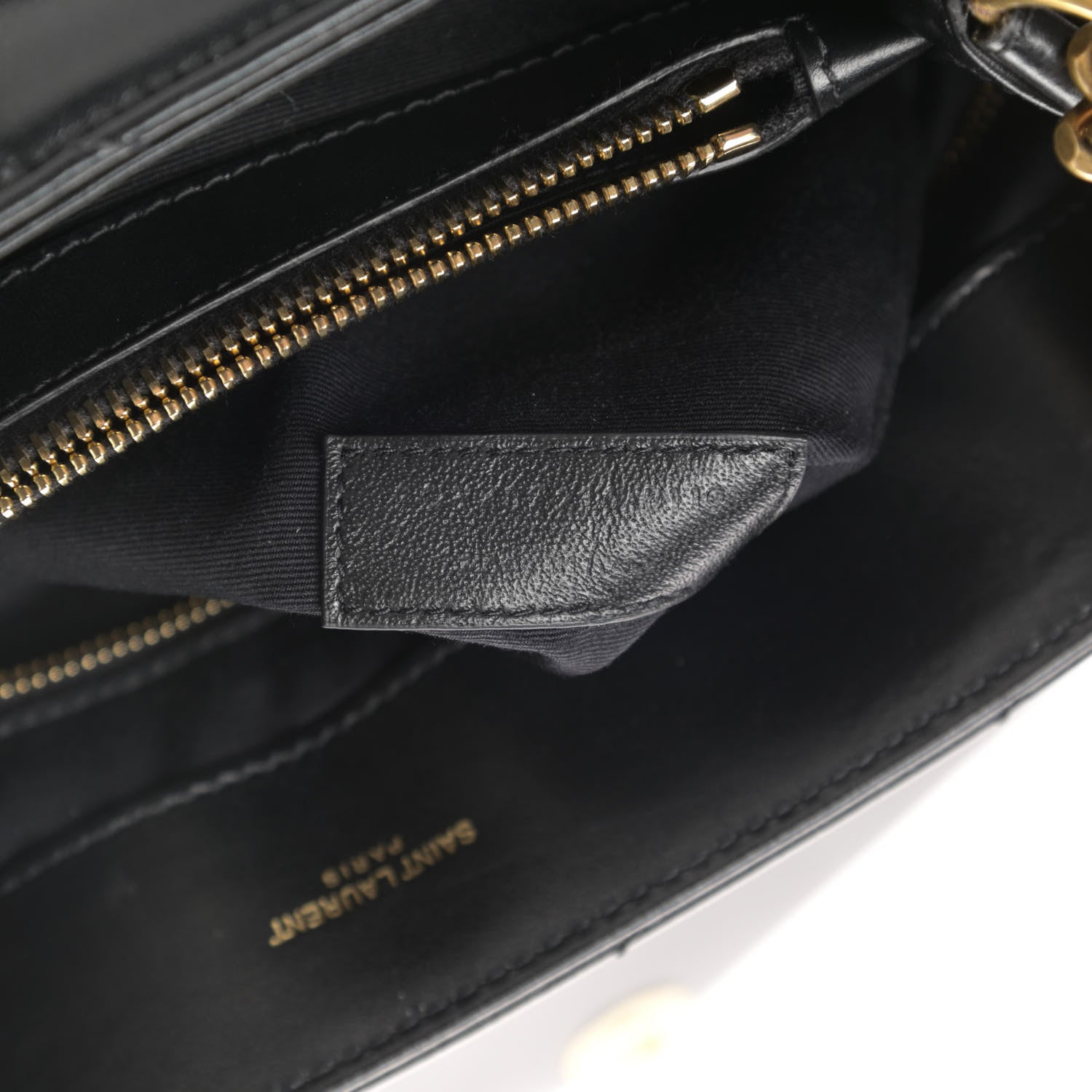 Saint Laurent Calfskin Y Quilted Monogram Medium Loulou Chain Satchel Black 7 of 16