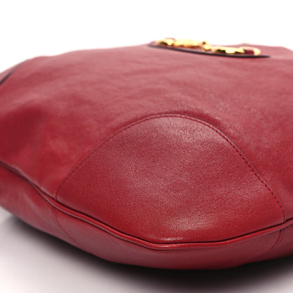 Gucci Sakai Be Green Calfskin Horsebit 1955 Cinch Top Messenger Bag New Cherry Red 10 of 10