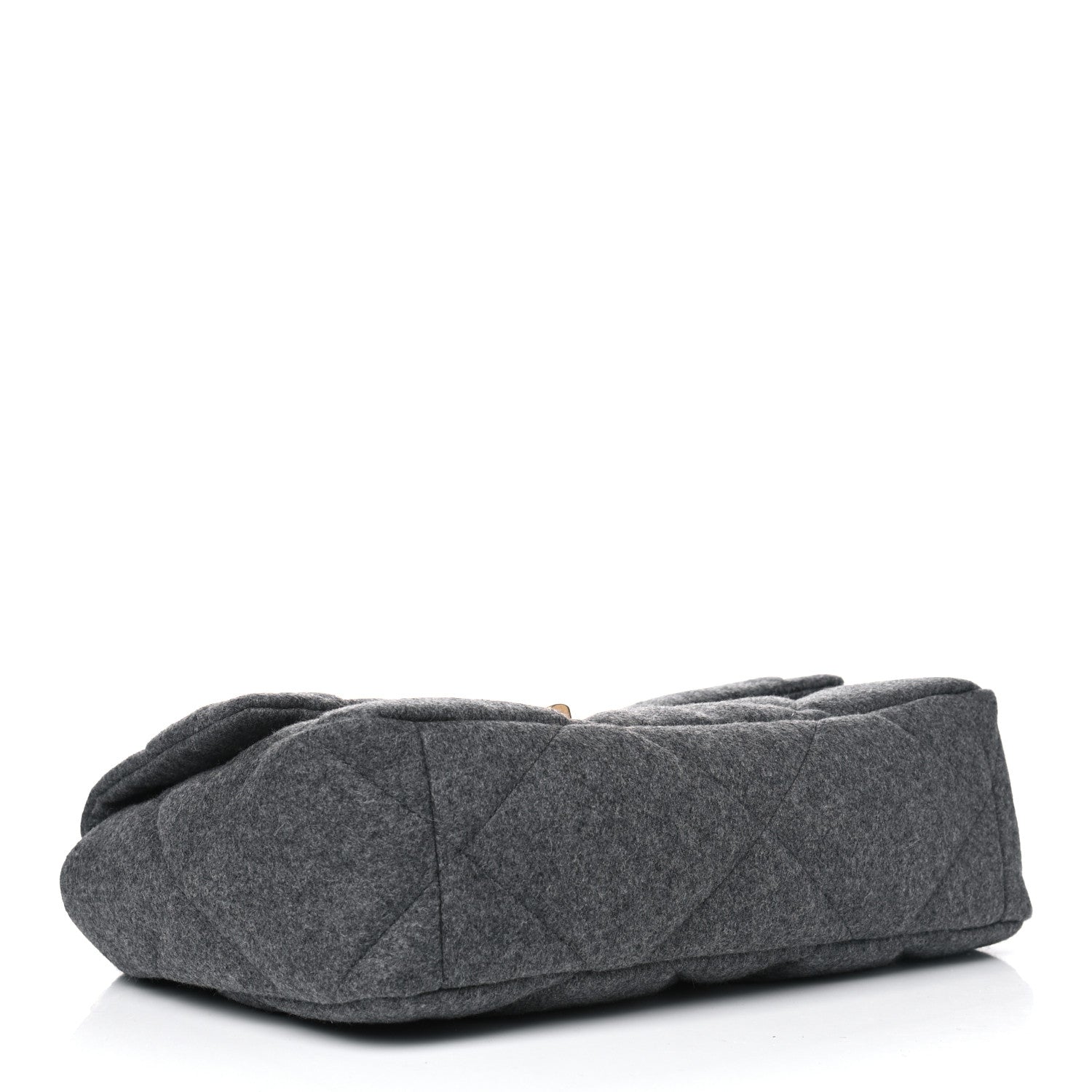 Chanel Wool Quilted Large Chanel 19 Flap Grey 3 of 4