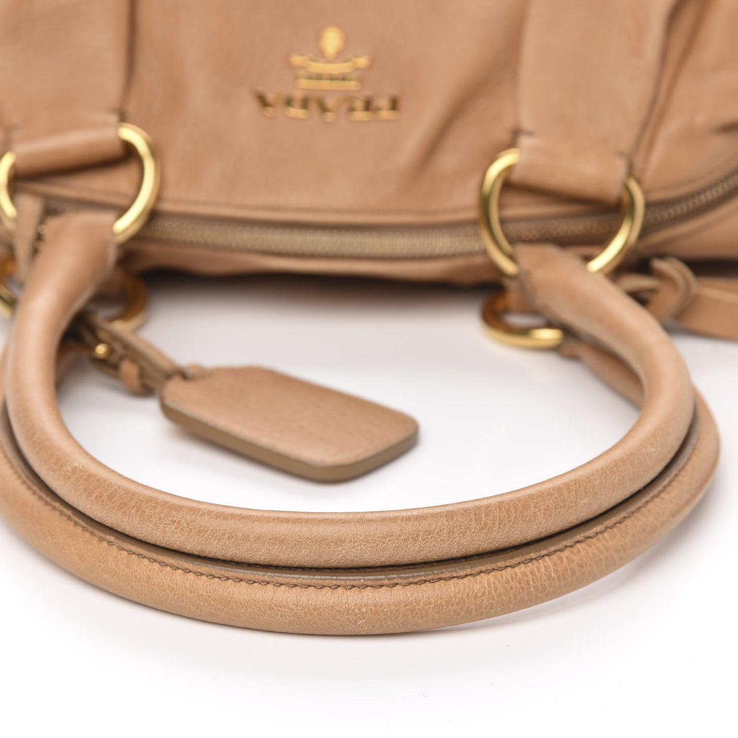Deerskin Tamponato Pleated Tote Sughero