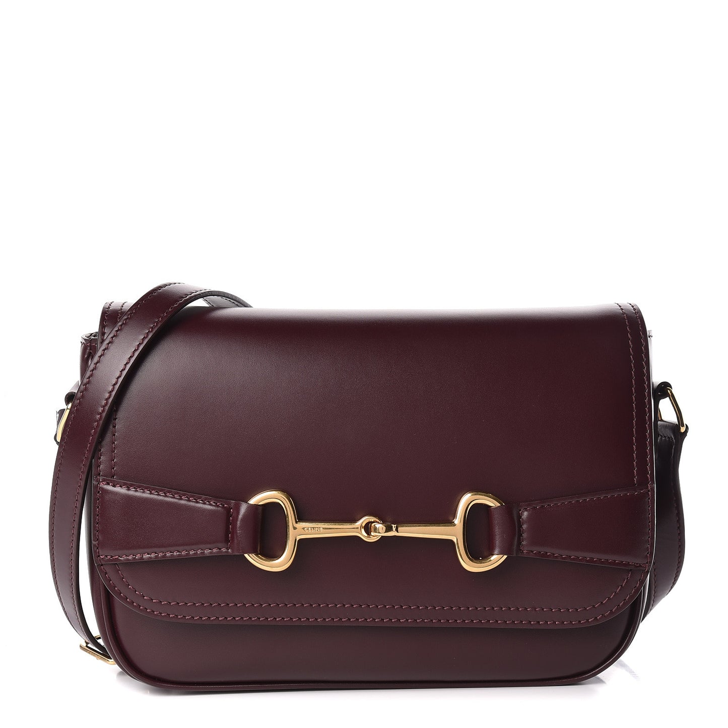 Satinated Calfskin Medium Crecy Bag Burgundy