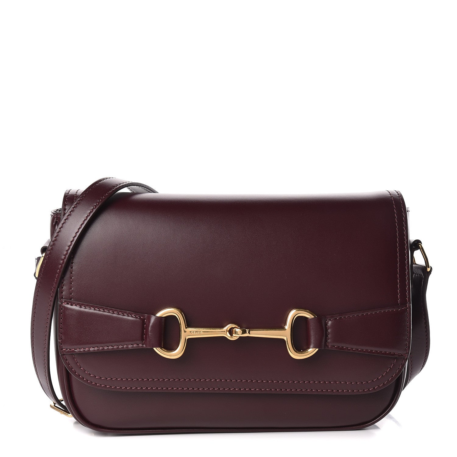 Celine Satinated Calfskin Medium Crecy Bag Burgundy 1 of 10