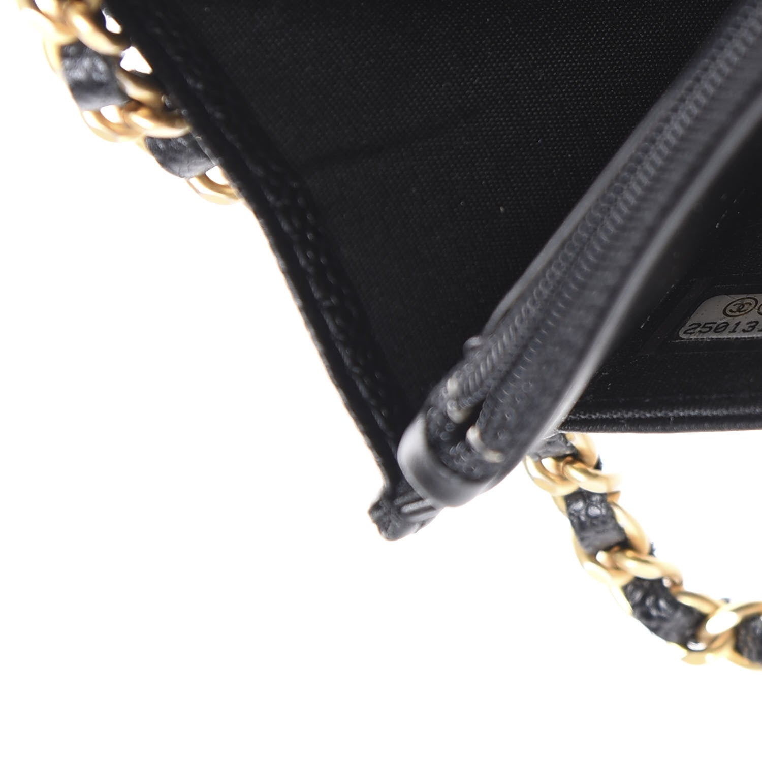 Chanel Caviar Chevron Quilted Boy Wallet On Chain WOC Black 6 of 10