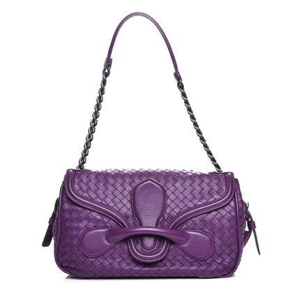 Bottega Veneta Nappa Intrecciato Rialto Shoulder Bag Monalisa 3 of 10