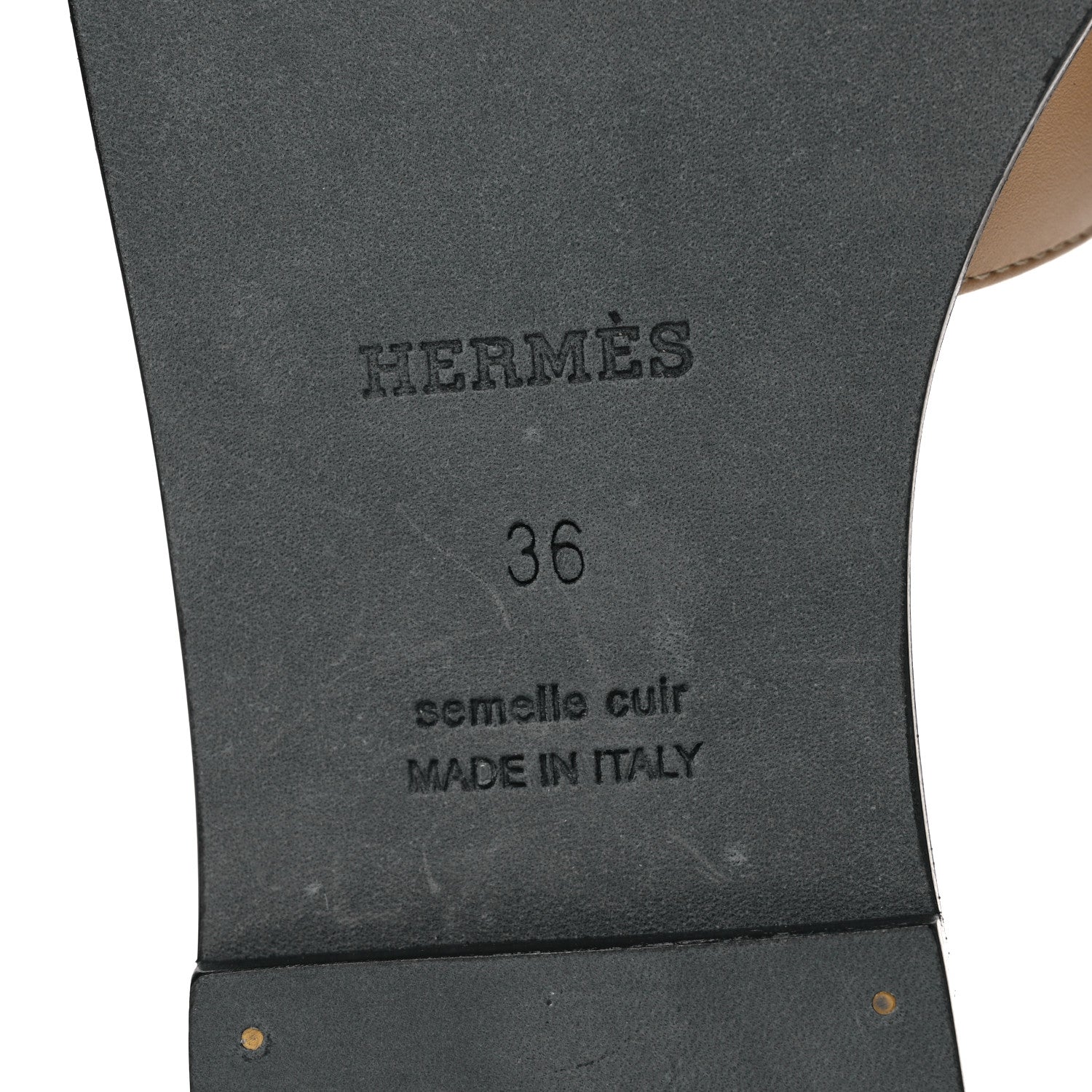 Hermes Calfskin Giulia Sandals 36 Beige Albinos White 8 of 10