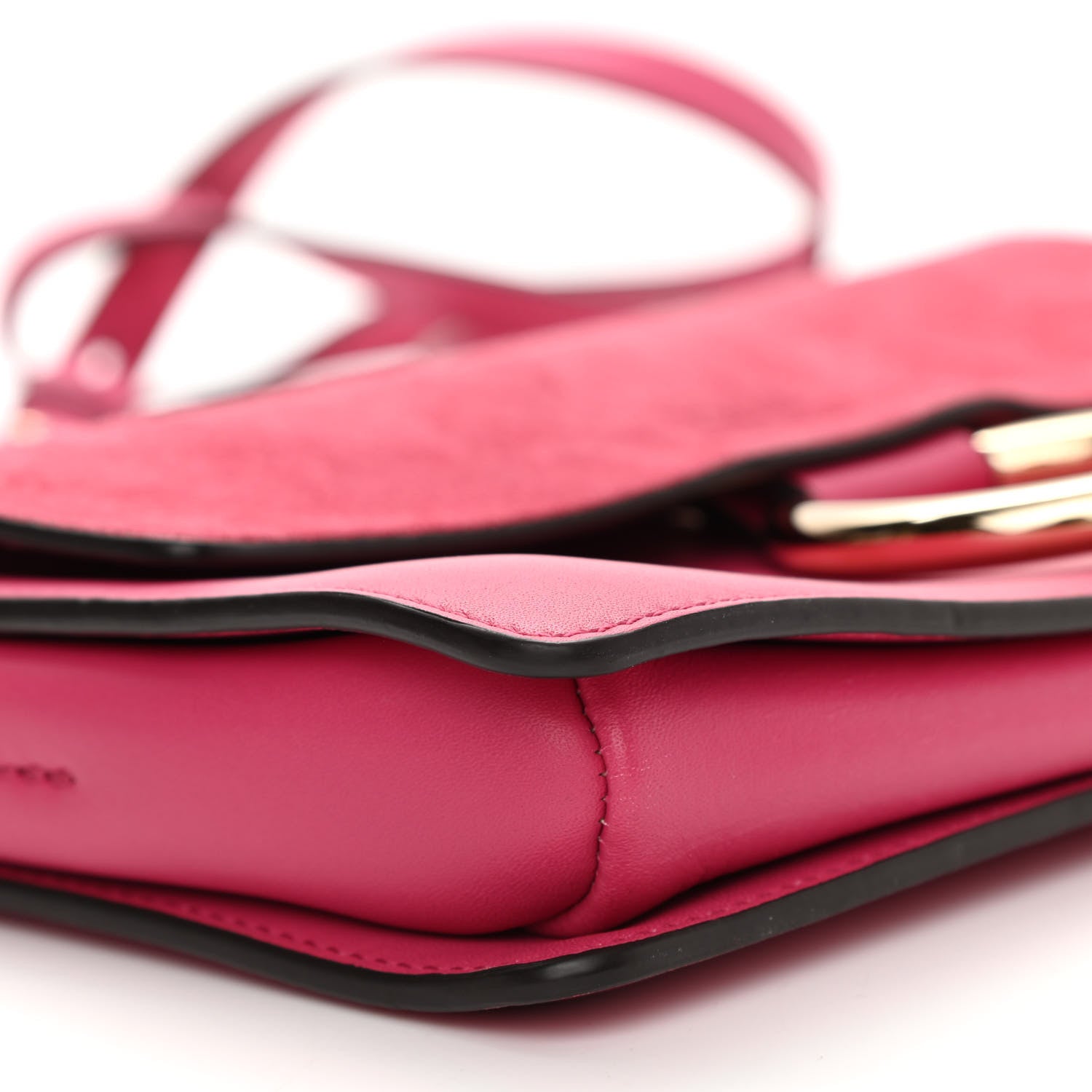 Chloe Suede Calfskin Small Faye Shoulder Bag Fuchsia Rose 8 of 10