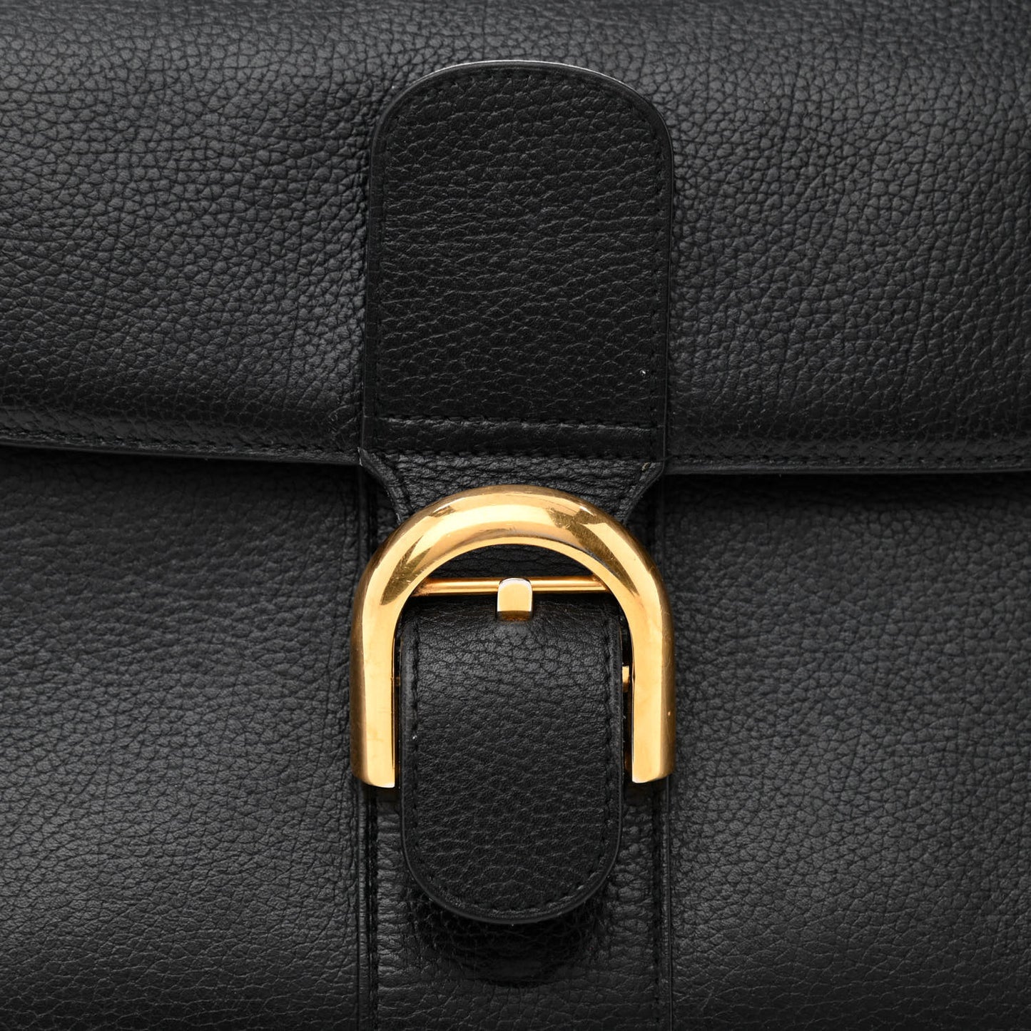 Crispy Calfskin MM Brillant Satchel Black
